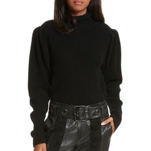 Frame Wool Cashmere Balloon Sleeve Turtleneck